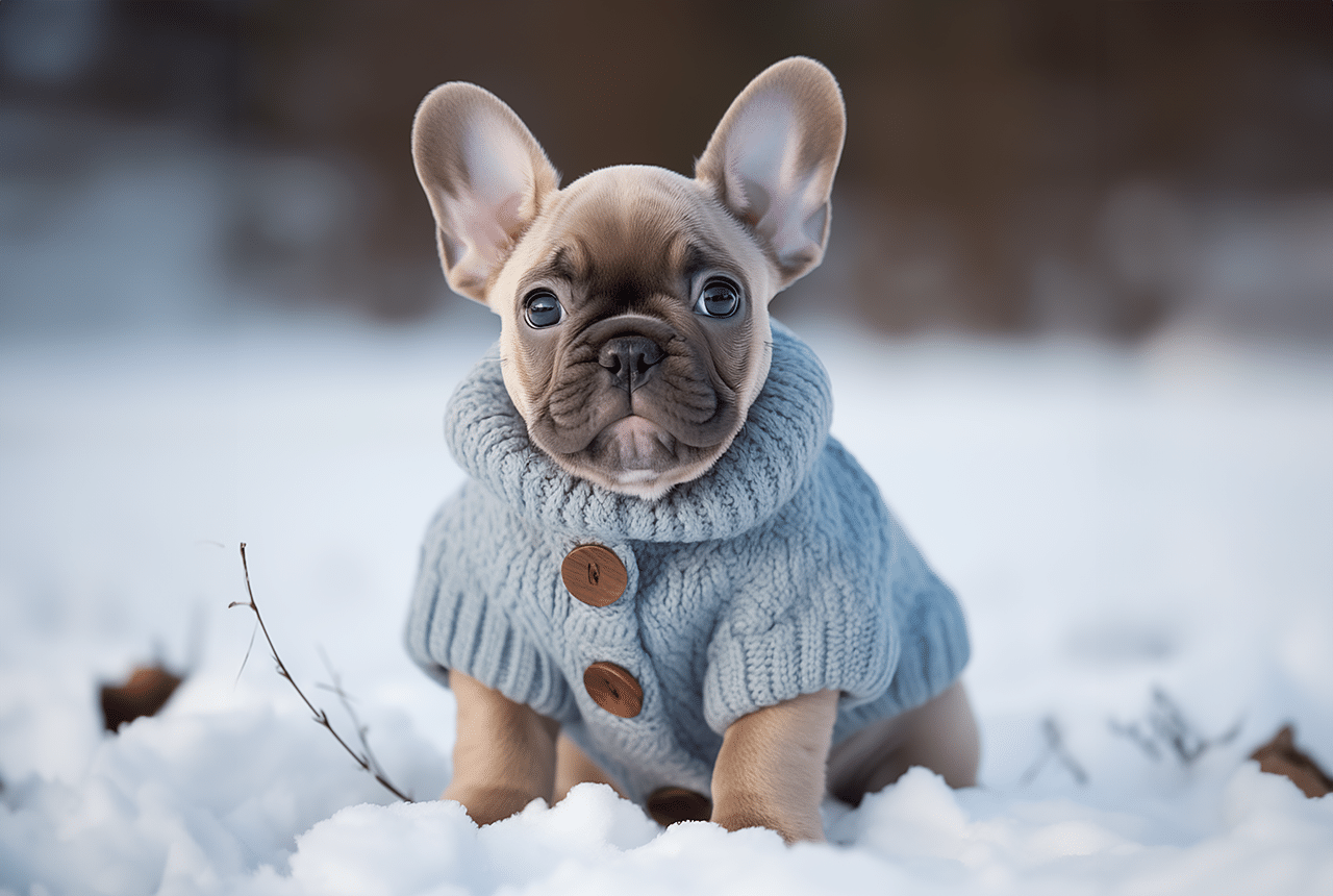 Frenchton Pup winter sweater